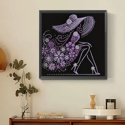 Elegant Lady - Special Shaped Drill Diamond Painting 30*30CM