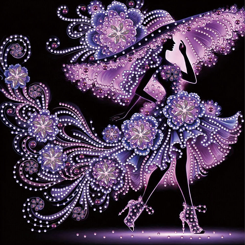 Elegant Lady - Special Shaped Drill Diamond Painting 30*30CM