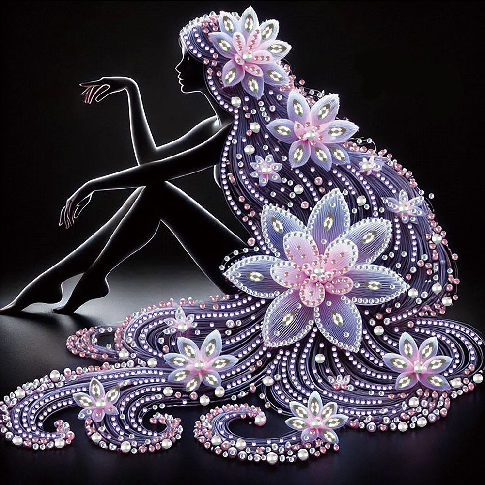 Elegant Lady - Special Shaped Drill Diamond Painting 30*30CM