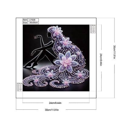 Elegant Lady - Special Shaped Drill Diamond Painting 30*30CM