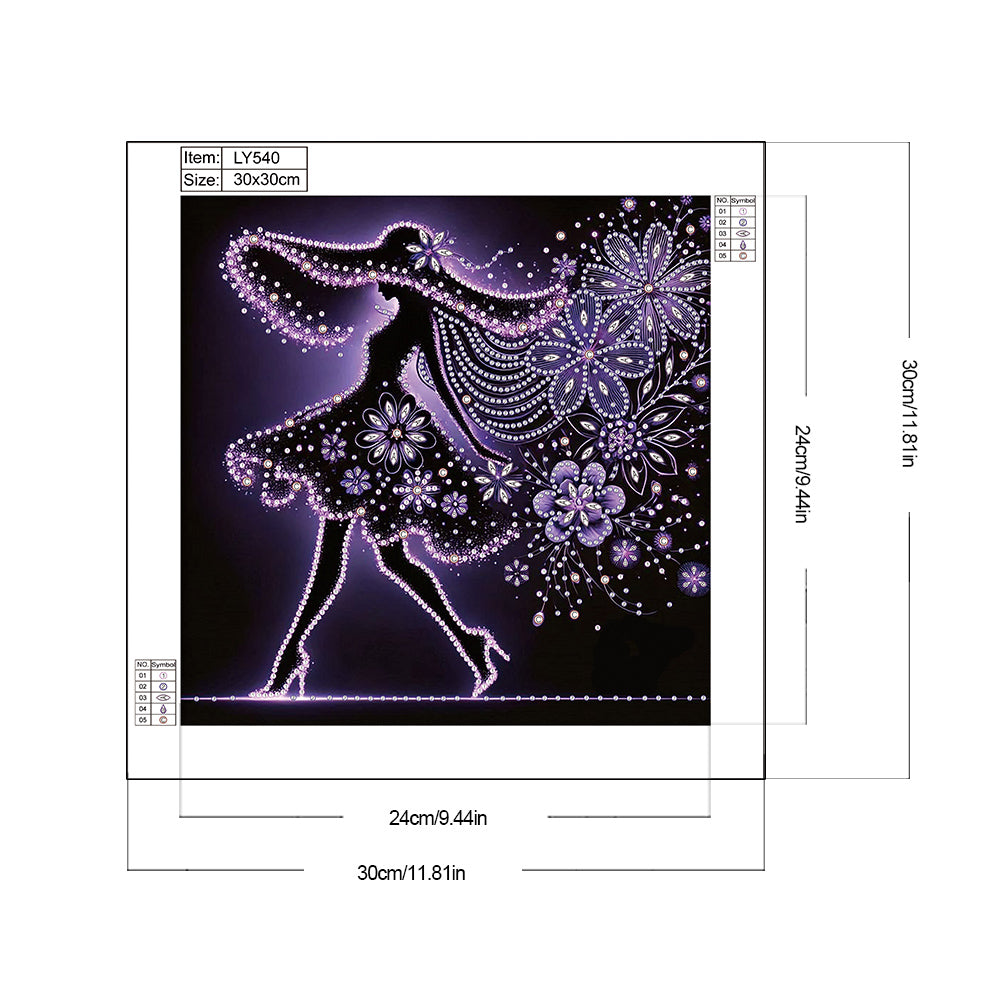 Elegant Lady - Special Shaped Drill Diamond Painting 30*30CM