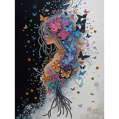 Butterfly Woman - Special Shaped Drill Diamond Painting 30*40CM