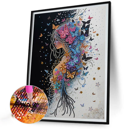 Butterfly Woman - Special Shaped Drill Diamond Painting 30*40CM