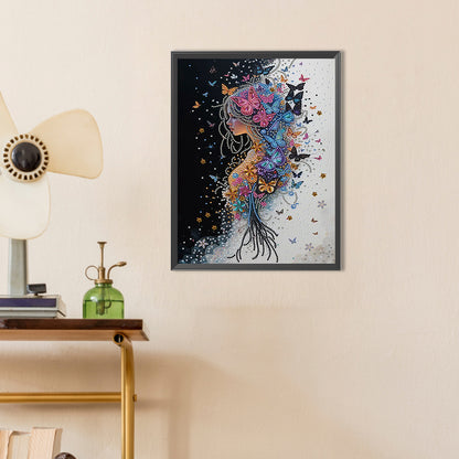 Butterfly Woman - Special Shaped Drill Diamond Painting 30*40CM