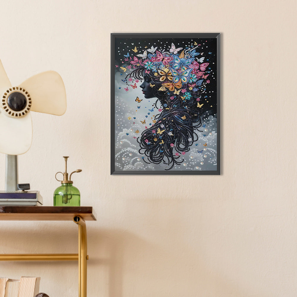 Butterfly Woman - Special Shaped Drill Diamond Painting 30*40CM