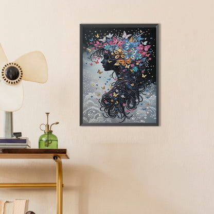 Butterfly Woman - Special Shaped Drill Diamond Painting 30*40CM