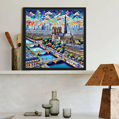 Eiffel Tower In Daytime - Full Round Drill Diamond Painting 40*40CM