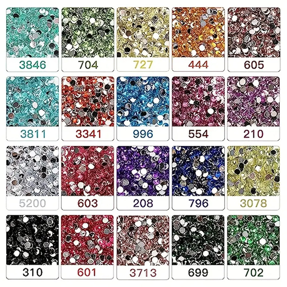 10000Pcs Diamond Painting Beads 20 Colors DIY Round Diamond Art Kit for Adults