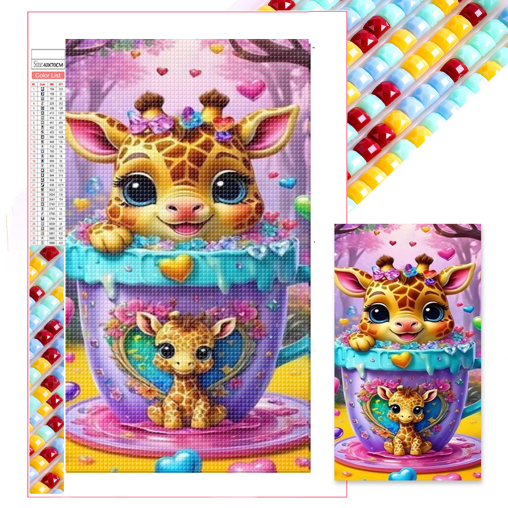 Cute Giraffe - Full Square Drill Diamond Painting 40*70CM