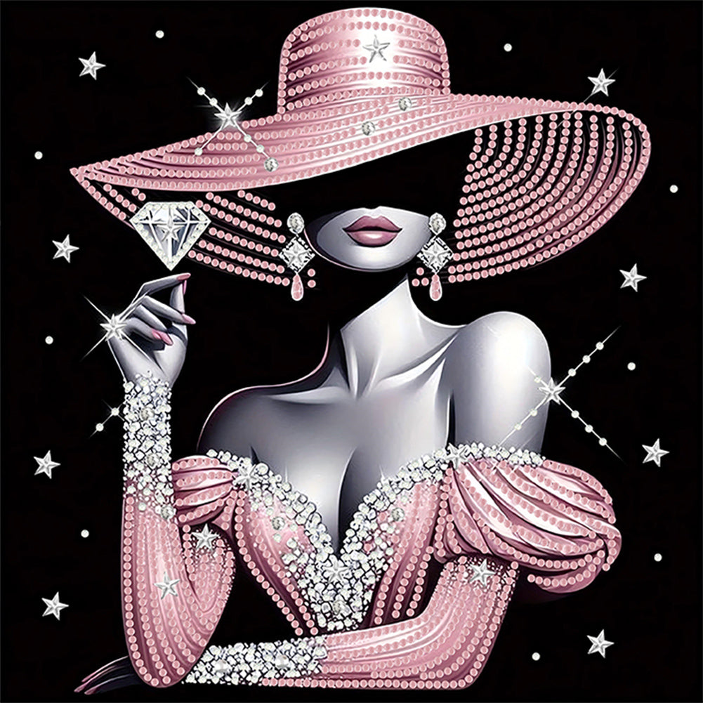 Lady - Special Shaped Drill Diamond Painting 30*30CM