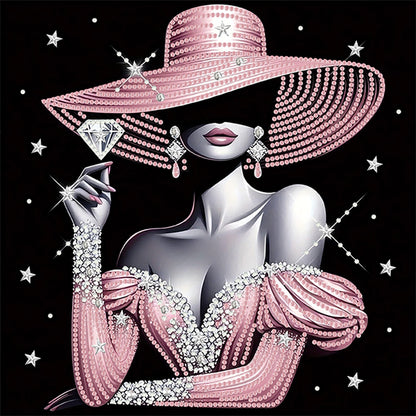 Lady - Special Shaped Drill Diamond Painting 30*30CM