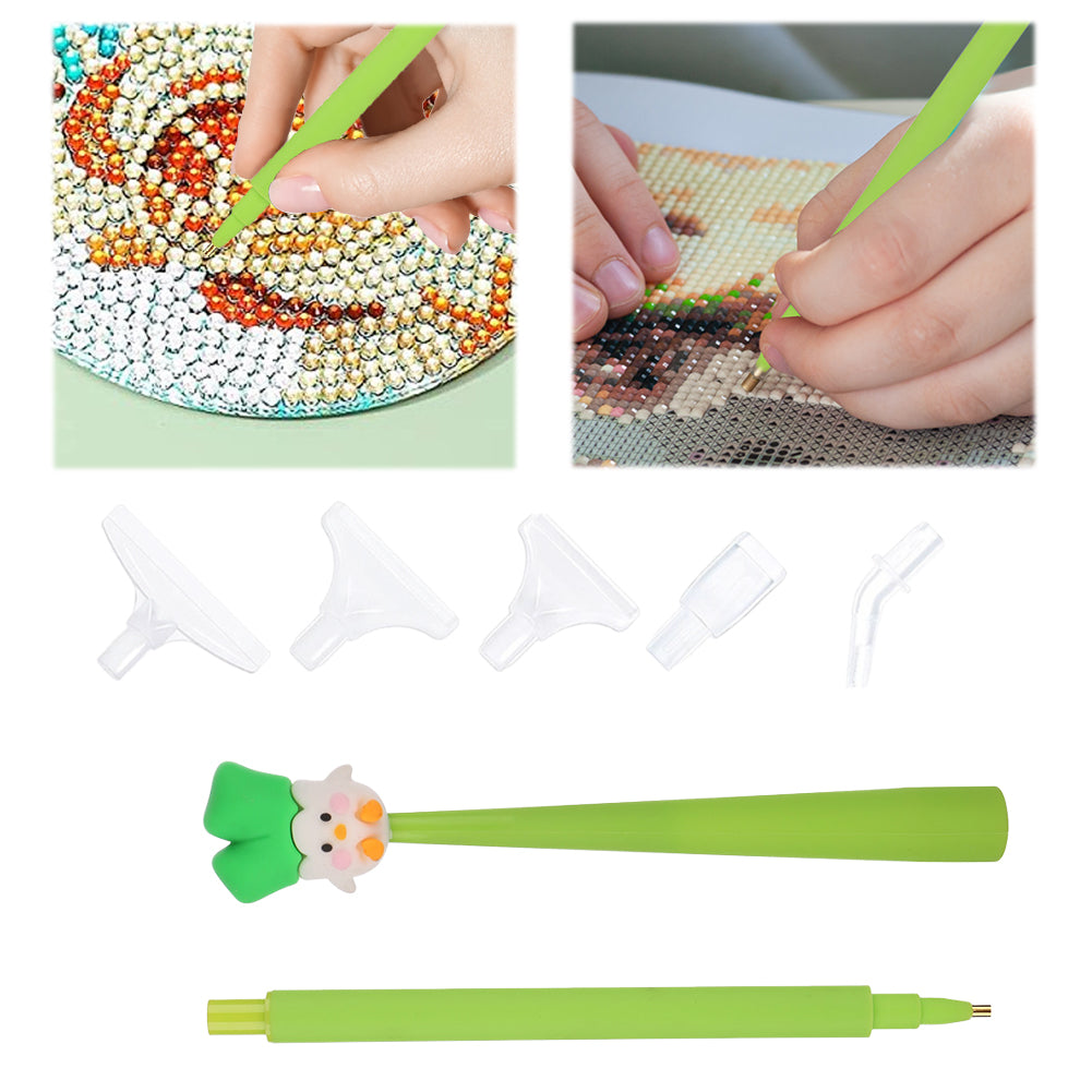 Cartoon Diamond Painting Pen Diamond Art Drill Pen with 6 Pen Tips DIY Supplies
