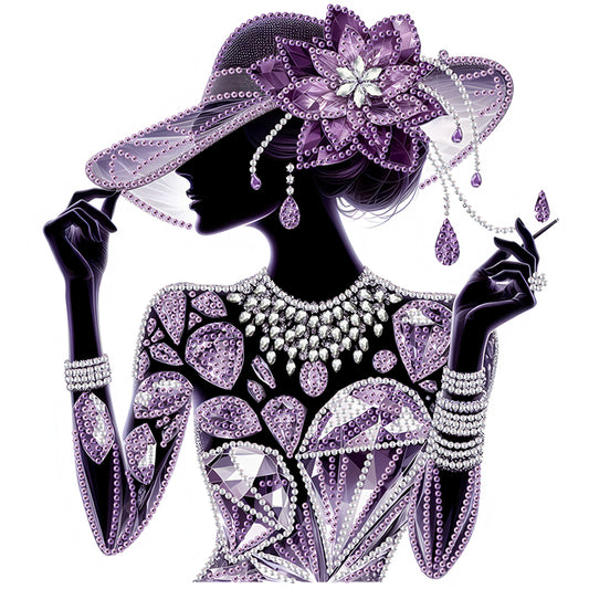 Elegant Lady - Special Shaped Drill Diamond Painting 30*30CM