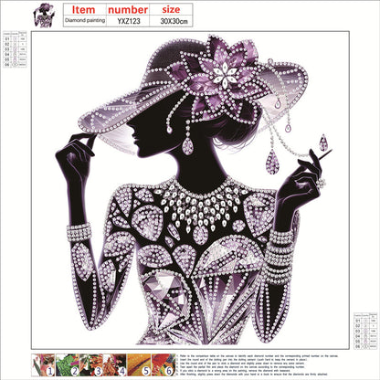 Elegant Lady - Special Shaped Drill Diamond Painting 30*30CM