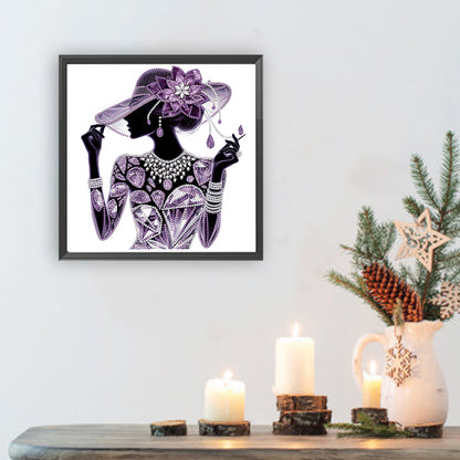 Elegant Lady - Special Shaped Drill Diamond Painting 30*30CM