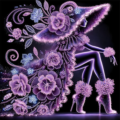 Elegant Lady - Special Shaped Drill Diamond Painting 30*30CM