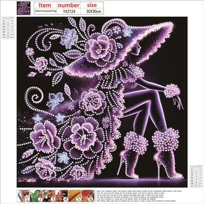 Elegant Lady - Special Shaped Drill Diamond Painting 30*30CM