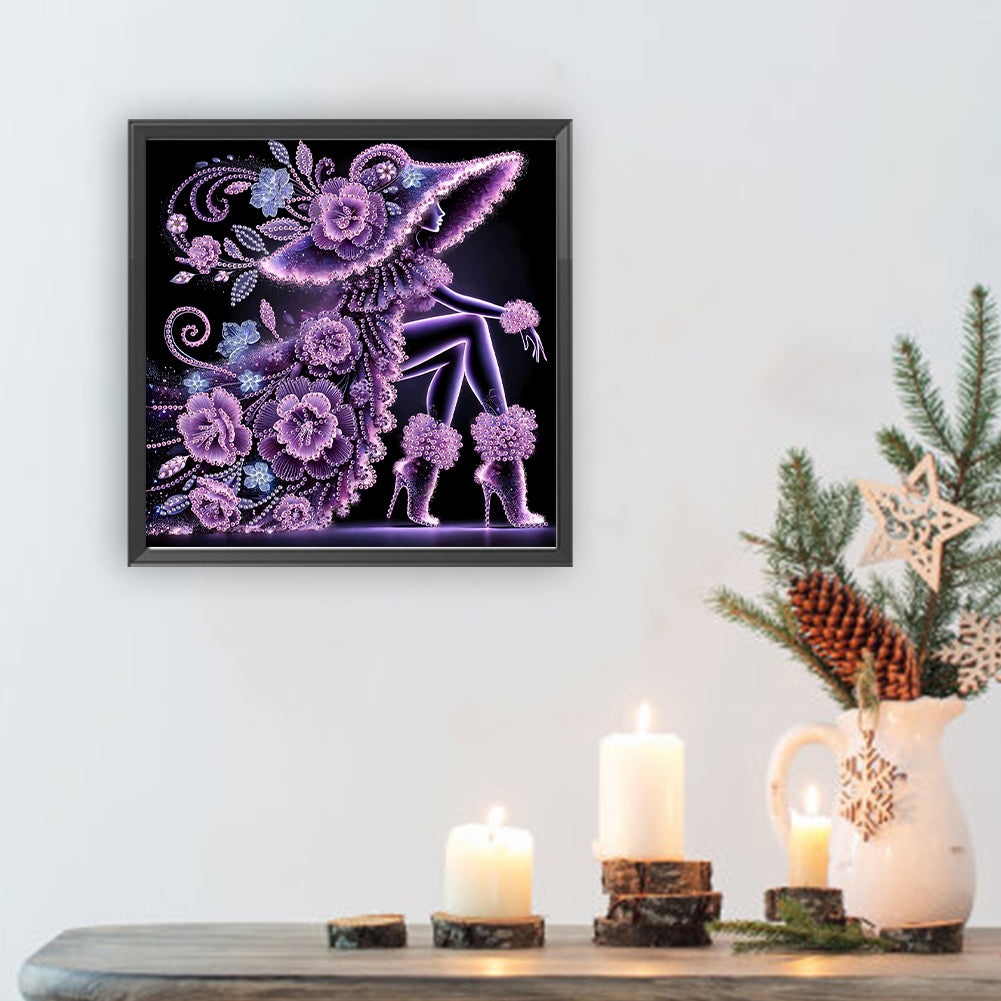 Elegant Lady - Special Shaped Drill Diamond Painting 30*30CM