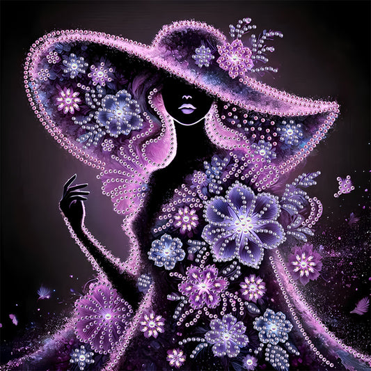 Elegant Lady - Special Shaped Drill Diamond Painting 30*30CM