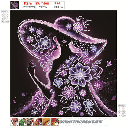 Elegant Lady - Special Shaped Drill Diamond Painting 30*30CM
