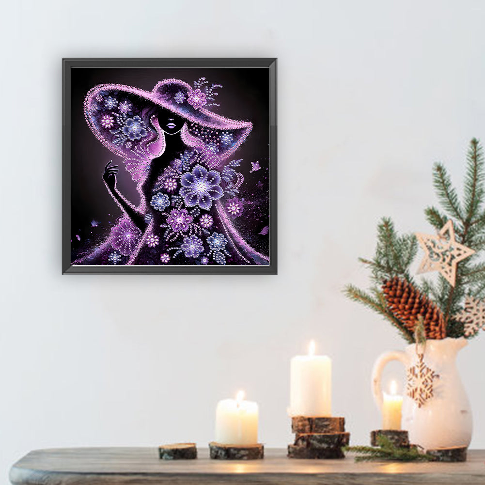 Elegant Lady - Special Shaped Drill Diamond Painting 30*30CM