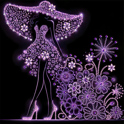 Elegant Lady - Special Shaped Drill Diamond Painting 30*30CM