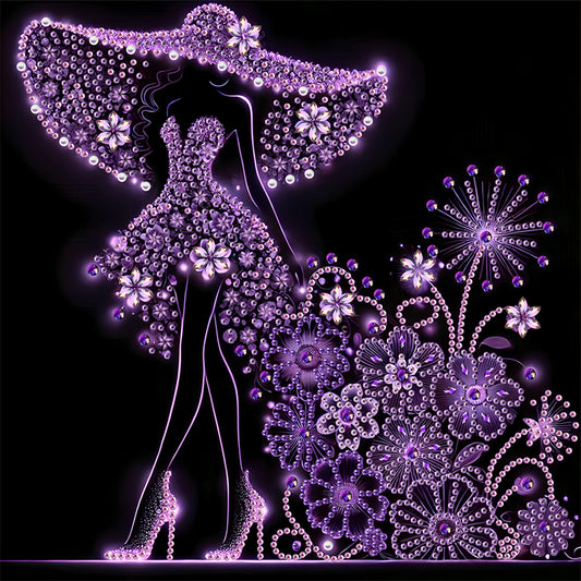 Elegant Lady - Special Shaped Drill Diamond Painting 30*30CM