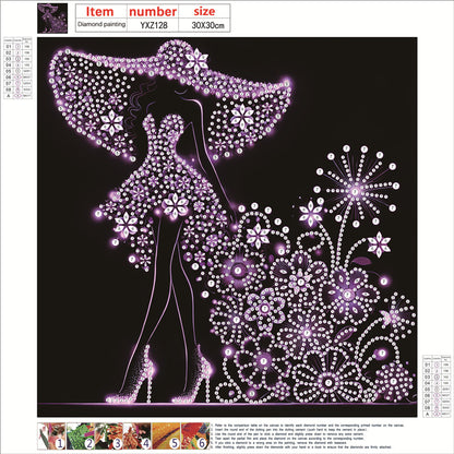 Elegant Lady - Special Shaped Drill Diamond Painting 30*30CM