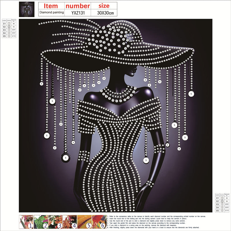 Elegant Lady - Special Shaped Drill Diamond Painting 30*30CM