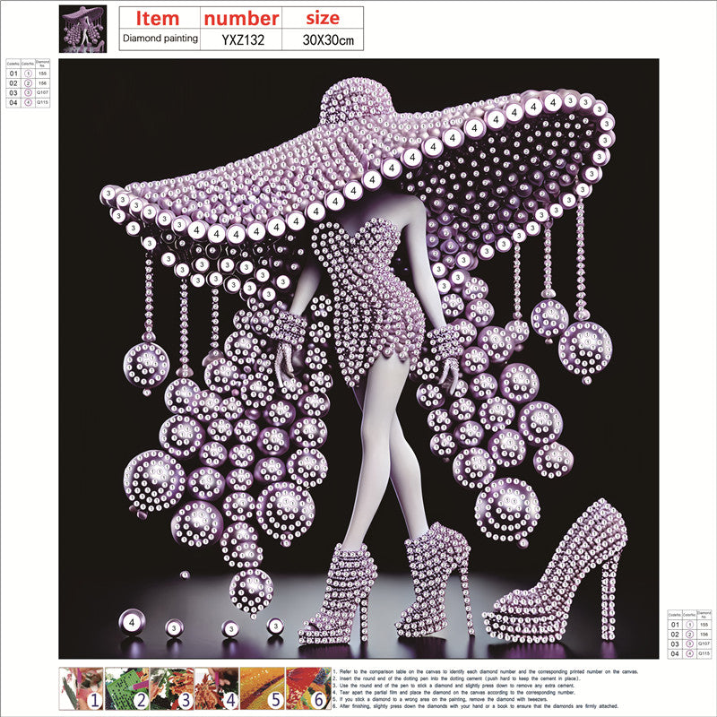 Elegant Lady - Special Shaped Drill Diamond Painting 30*30CM