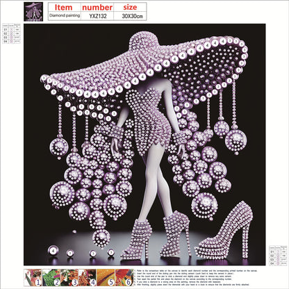 Elegant Lady - Special Shaped Drill Diamond Painting 30*30CM