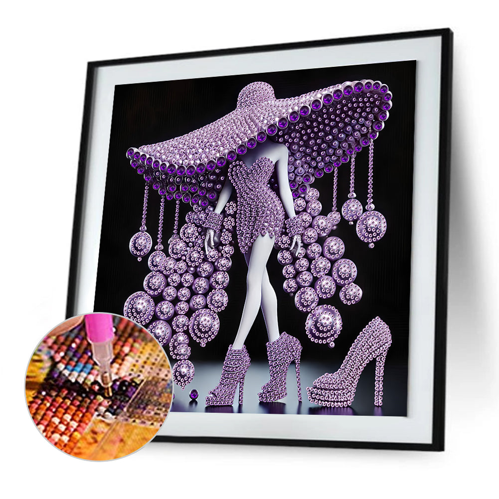 Elegant Lady - Special Shaped Drill Diamond Painting 30*30CM