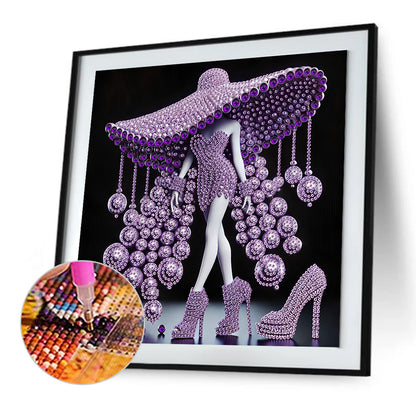 Elegant Lady - Special Shaped Drill Diamond Painting 30*30CM