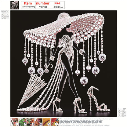 Elegant Lady - Special Shaped Drill Diamond Painting 30*30CM