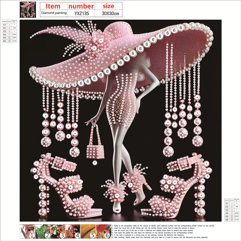 Elegant Lady - Special Shaped Drill Diamond Painting 30*30CM