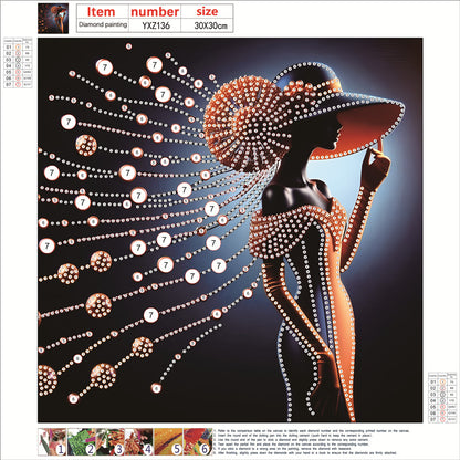 Elegant Lady - Special Shaped Drill Diamond Painting 30*30CM