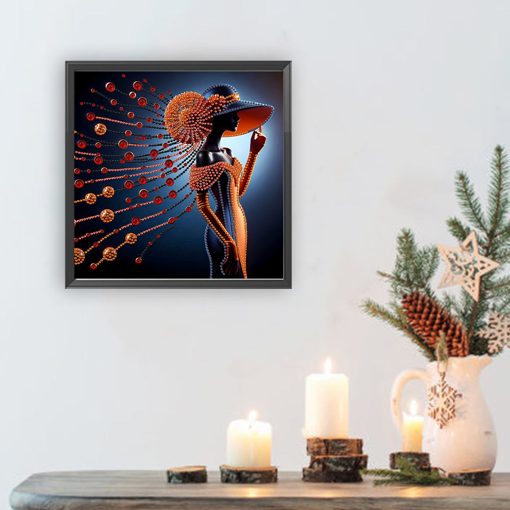 Elegant Lady - Special Shaped Drill Diamond Painting 30*30CM