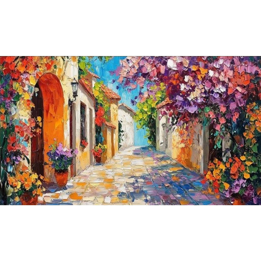 Flowers And Scenery - Full Round Drill Diamond Painting 70*40CM
