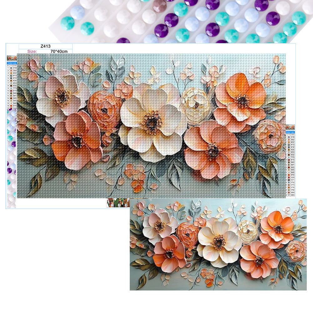 Flowers And Scenery - Full Round Drill Diamond Painting 70*40CM