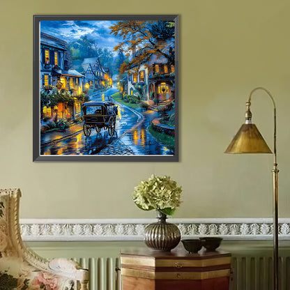 Night Scenery Of Street - Full Round Drill Diamond Painting 50*50CM