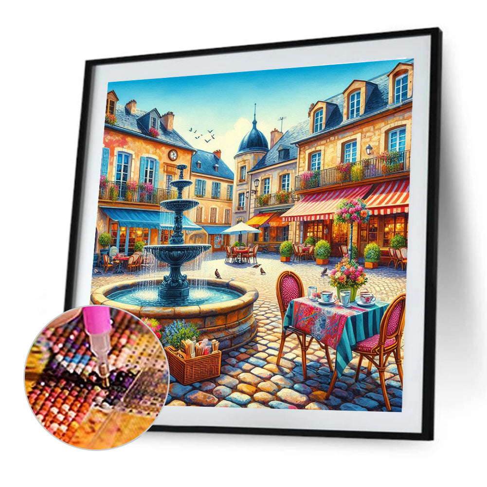 Street Scenery - Full Round Drill Diamond Painting 50*50CM