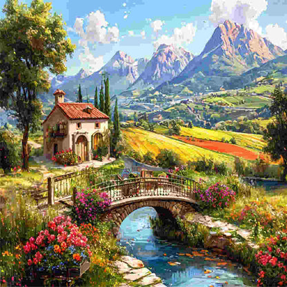 Natural Scenery - Full Round Drill Diamond Painting 50*35CM