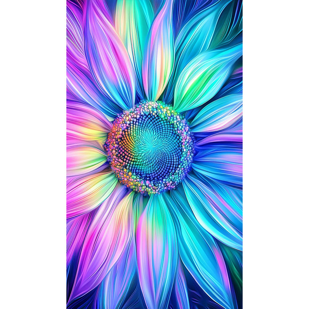 Colored Sunflower - Full Round Drill Diamond Painting 40*70CM
