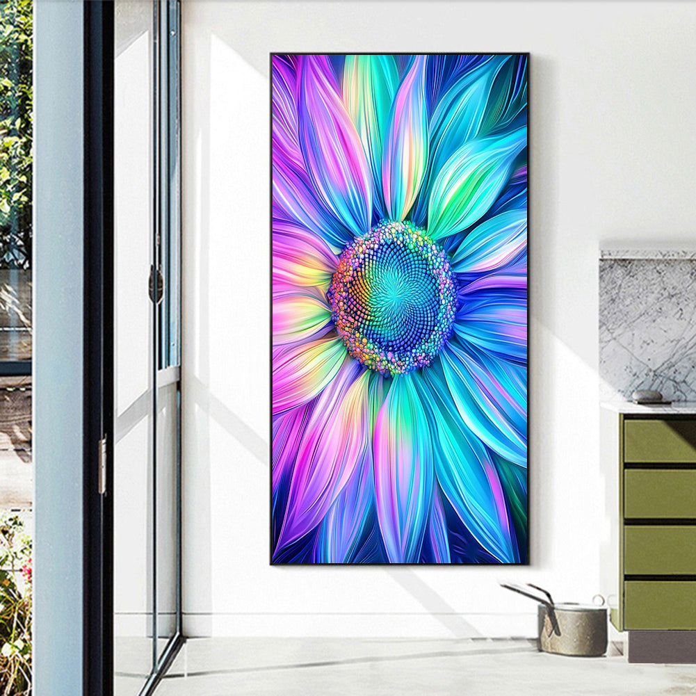 Colored Sunflower - Full Round Drill Diamond Painting 40*70CM