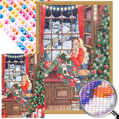 Christmas Girl - Full AB Round Drill Diamond Painting 40*60CM