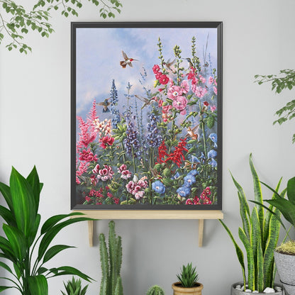 Birds Among Flowers - Full Square Drill Diamond Painting 40*50CM