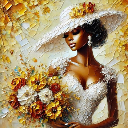 Lady - Full Round Drill Diamond Painting 40*40CM