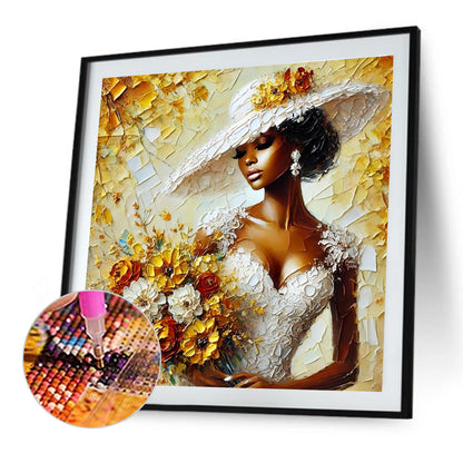 Lady - Full Round Drill Diamond Painting 40*40CM