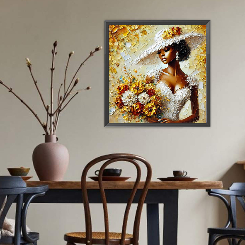 Lady - Full Round Drill Diamond Painting 40*40CM