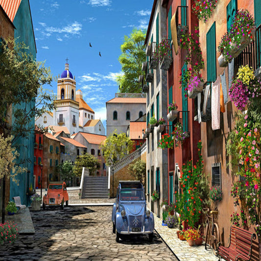 Town - Full Round Drill Diamond Painting 40*40CM